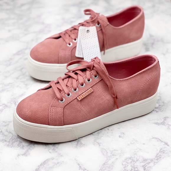 pink peach superga
